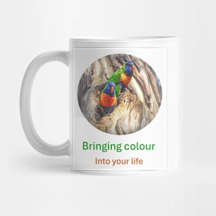 Rainbow Lorikeets in colour Mug